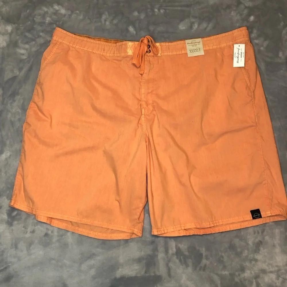 Weatherproof Vintage Men's Swim Trunks with Lining Orange Size XXXXLT NWT